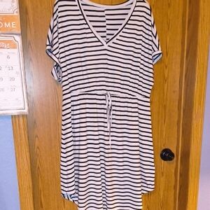 SHEIN Black and White Striped Dress